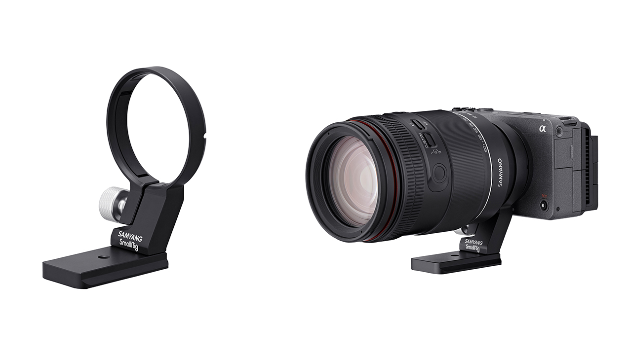 SAMYANG AF 35-150mm F2-2.8 FE｣専用三脚座発売。縦位置と横位置の