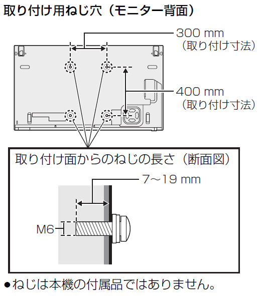 ウォールフィットテレビに市販の壁掛け金具を利用するときは - 有機EL