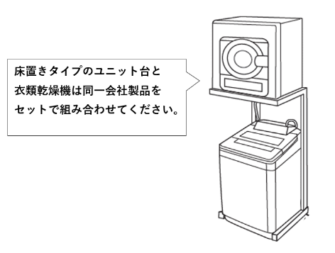 洗濯機に組み合わせることができるユニット台は - 洗濯機／衣類乾燥機