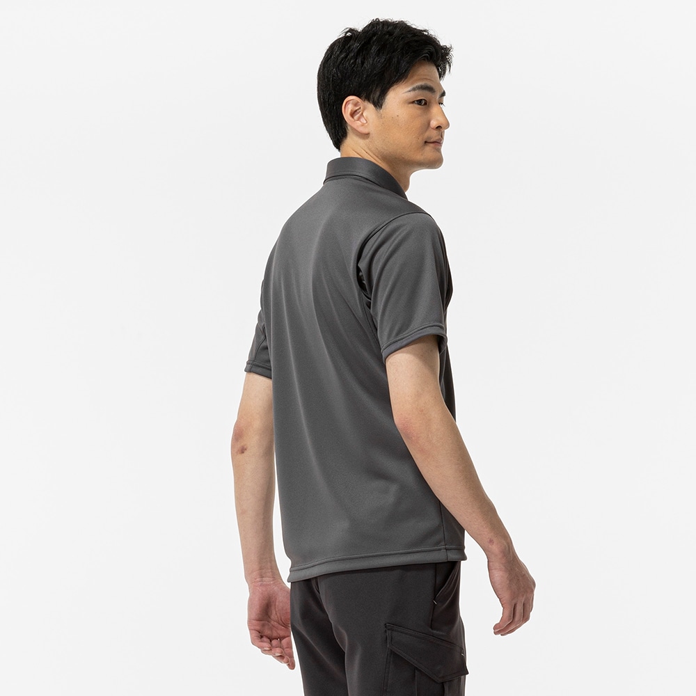 ワークボタンダウン ポロシャツ(ネーム刺繍対応／制電／半袖