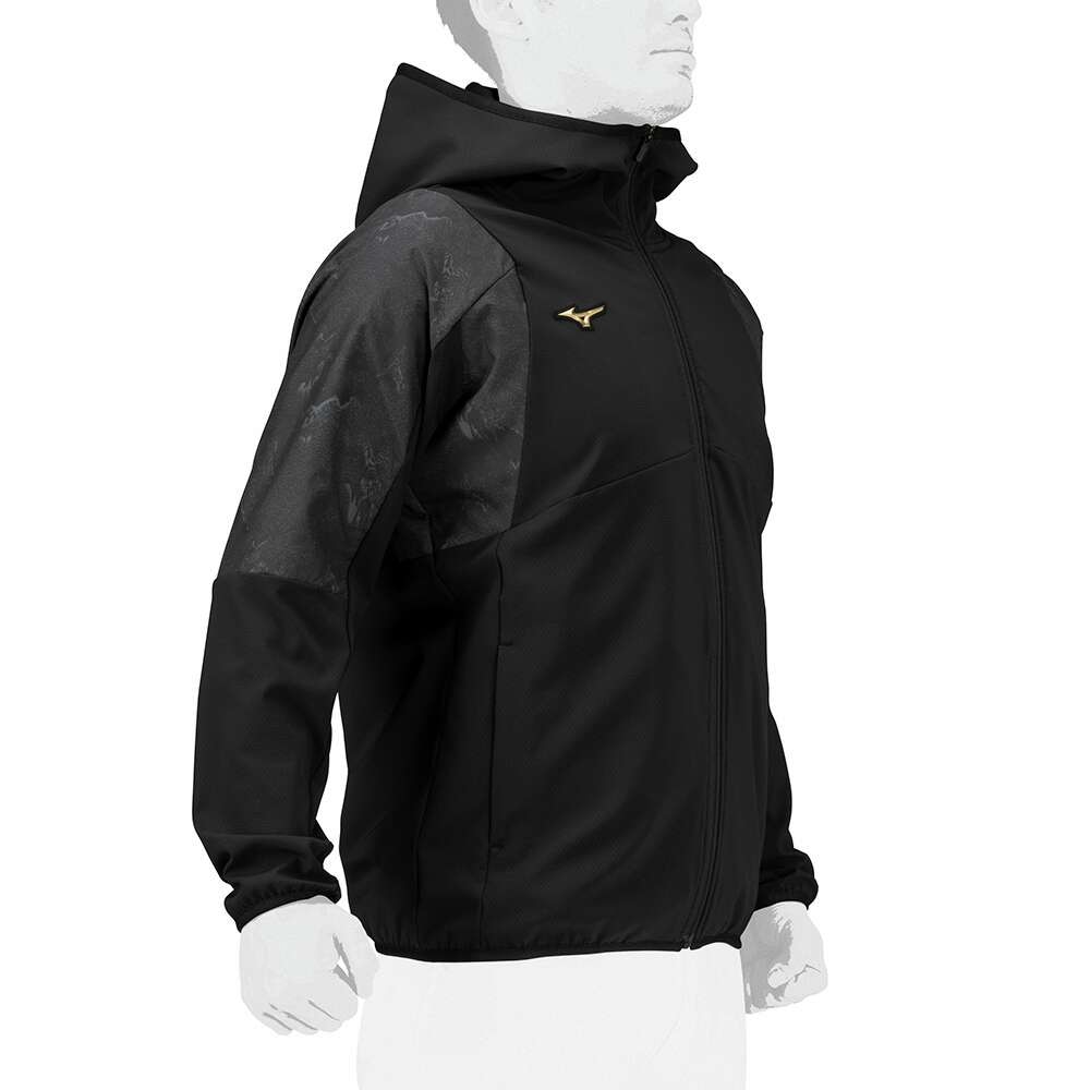 ミズノプロ／ストレッチ／防風】テックシールドフーディ|12JEBW77