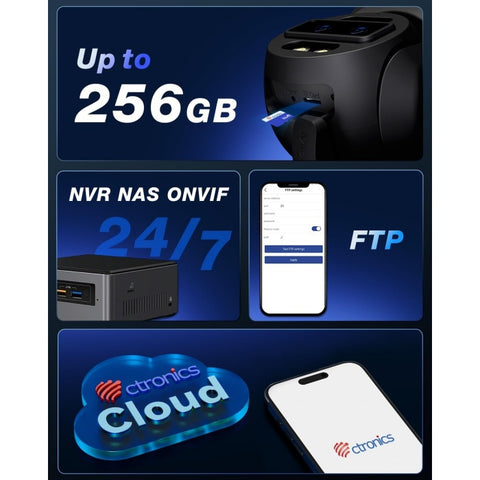 4k Ctronics 10倍ハイブリッドズーム】防犯カメラ 屋外 5GHzWi-Fi 人