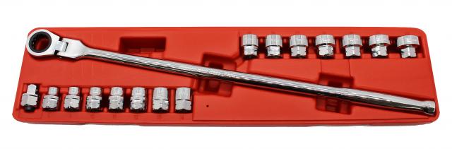 9.5mm 16PCS 超ショートソケット&ラチェットセット | 自動車工具・部品
