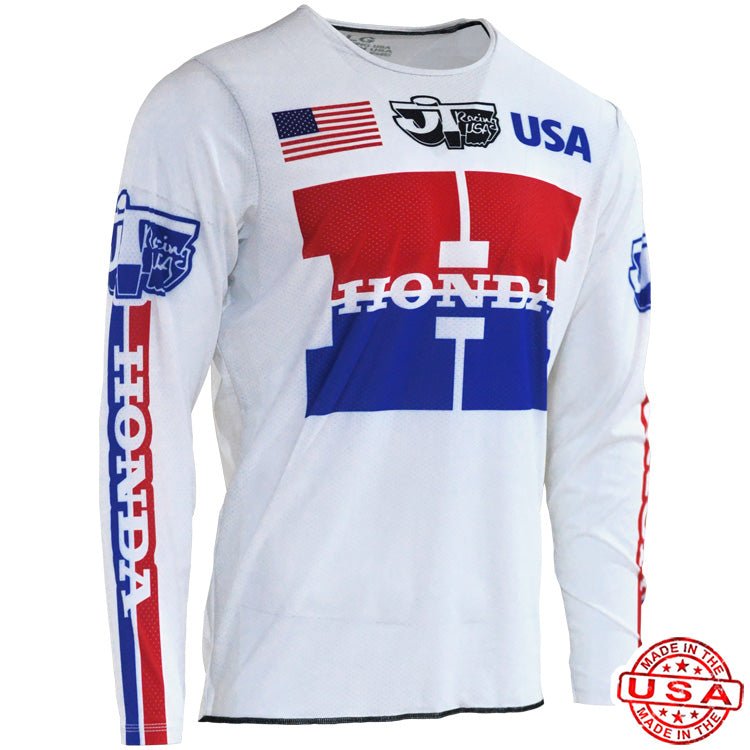 JT Racing x Honda Heritage L/S Tee - White – JT Racing USA