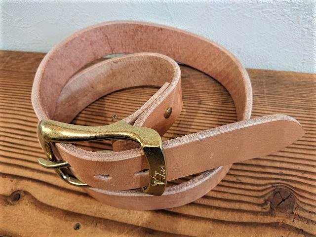 昭南ベンズレザーベルト 革厚5.5-6mm【生成】40mm JUN COMPANY