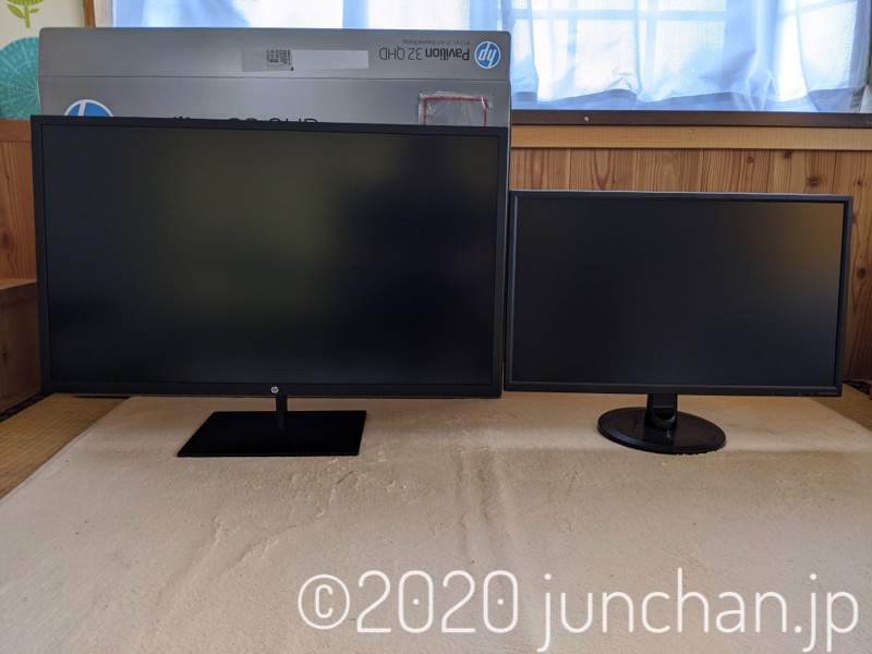 32インチ、WQHDモニタを導入。「HP Pavilion 32 QHD」が届いたので