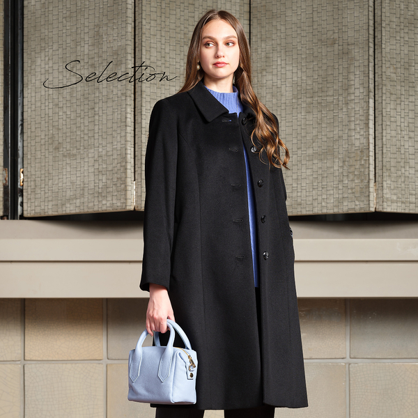 Selection】ピュアカシミヤ ステンカラーコート | レディース