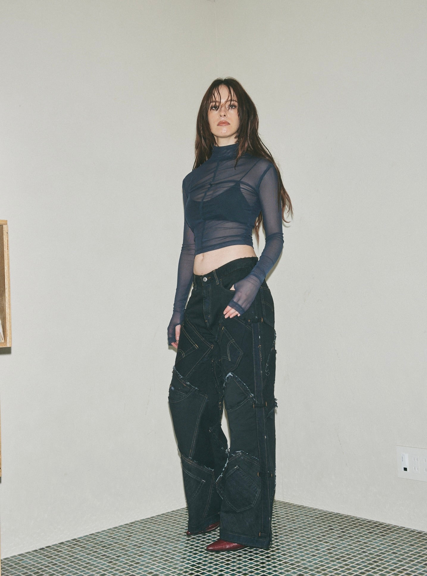 Rise Linking Black Denim – JUEMI