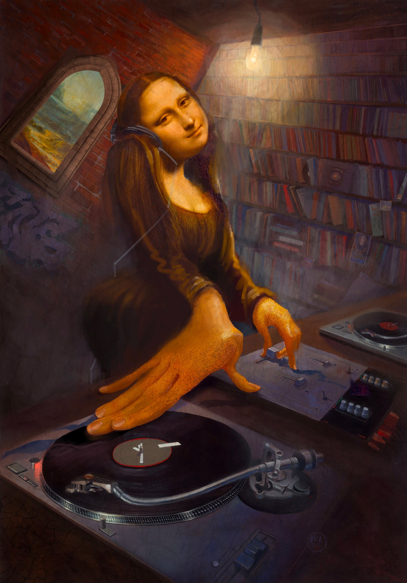 Classic Hip-Hop Art Print | Mona Lisa Wall Art Print | Justin BUA