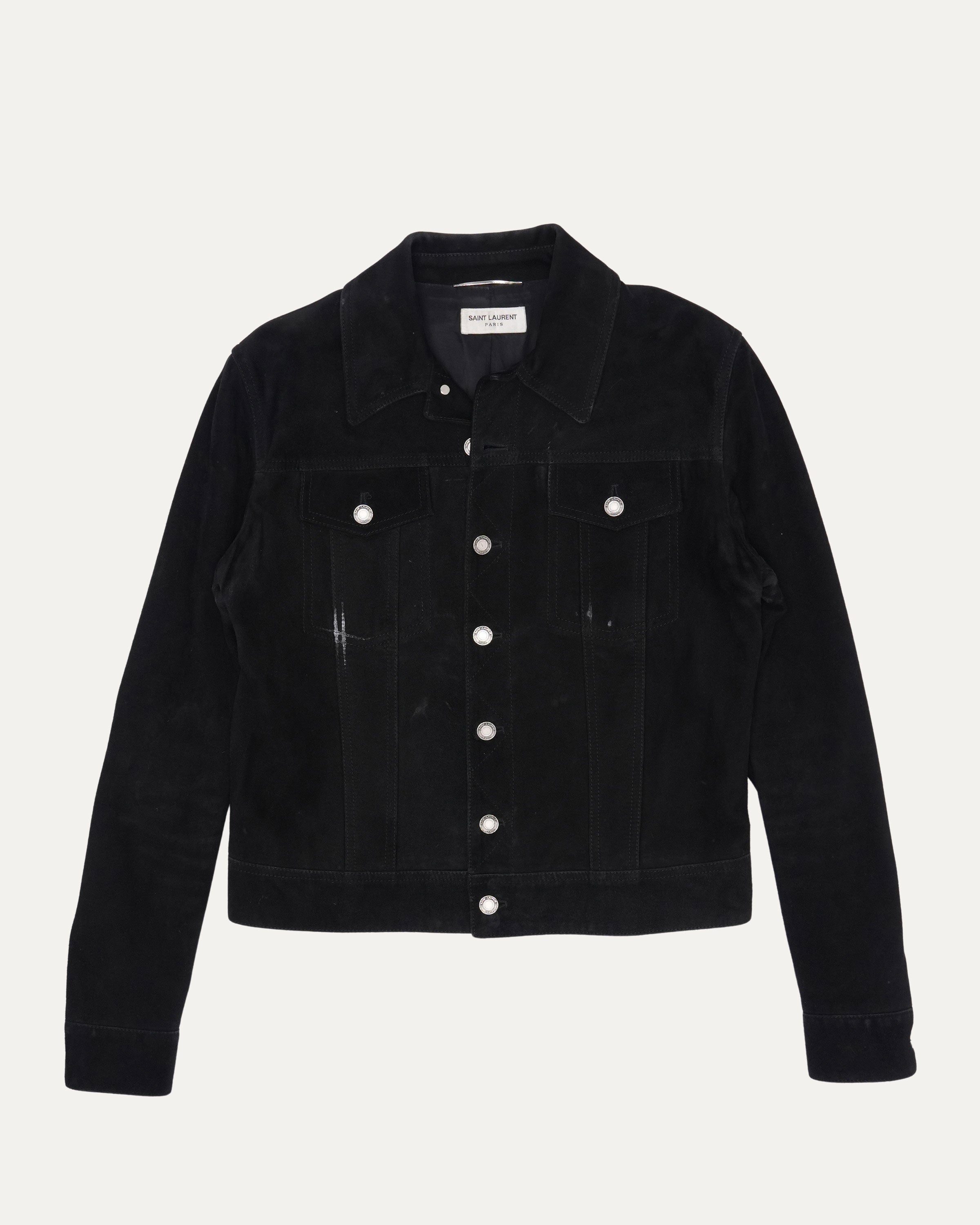 Saint Laurent Suede Trucker Jacket – Justin Reed