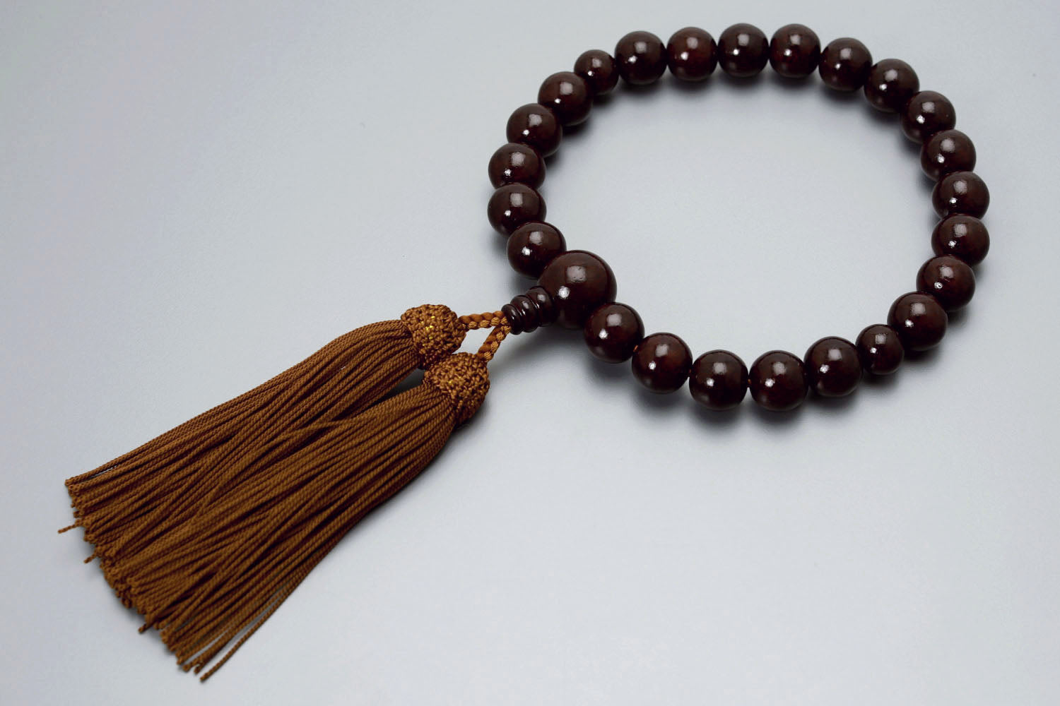 数珠 男性用 京念珠 京匠の伝統 紫檀 22玉 人絹頭房 すべての宗派 対応