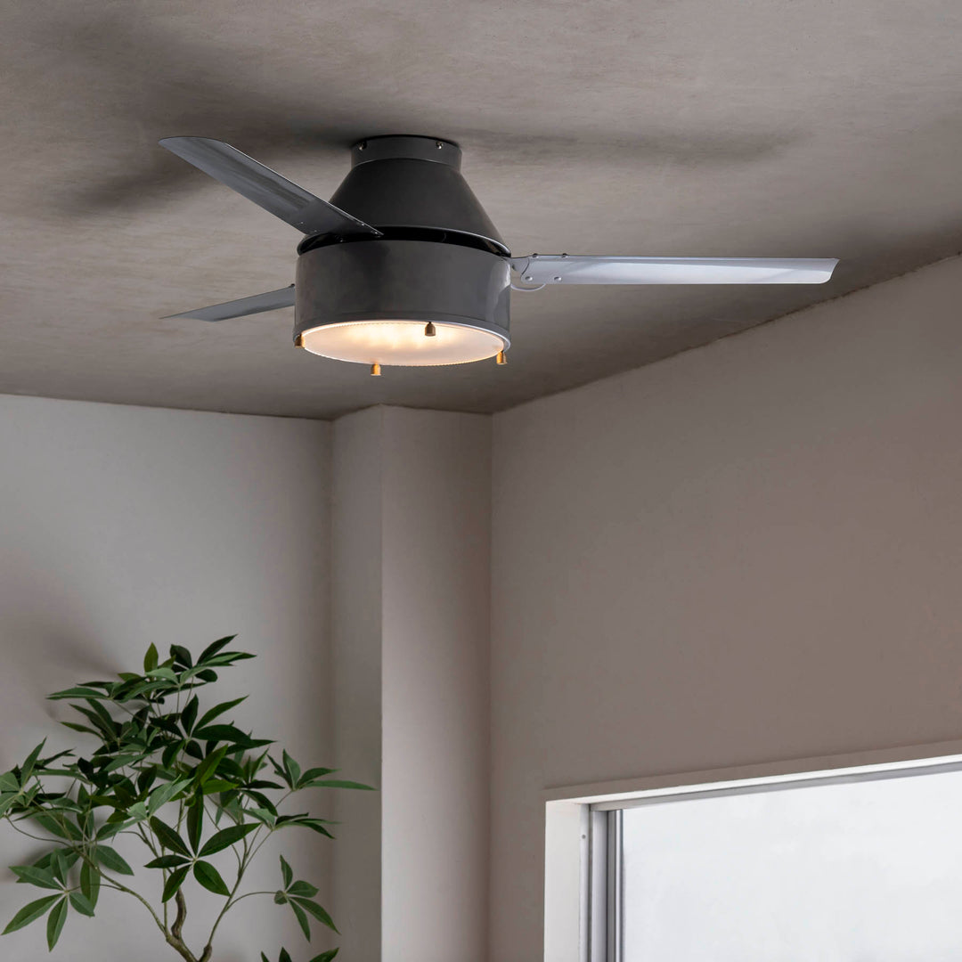スチール製 LED照明付き シーリングファン – KANADEMONO