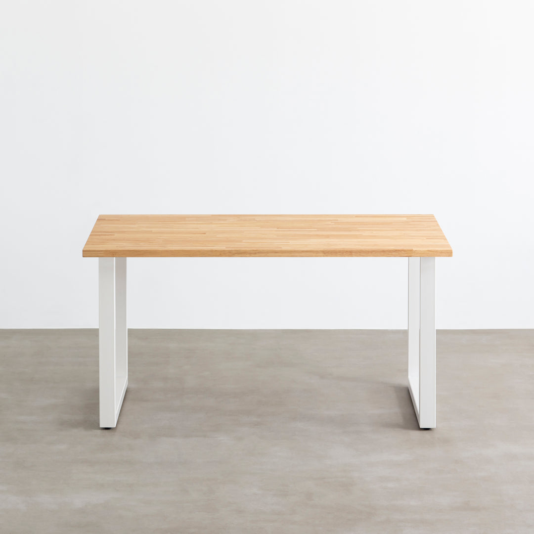 THE TABLE / ラバーウッド ナチュラル × White Steel – KANADEMONO