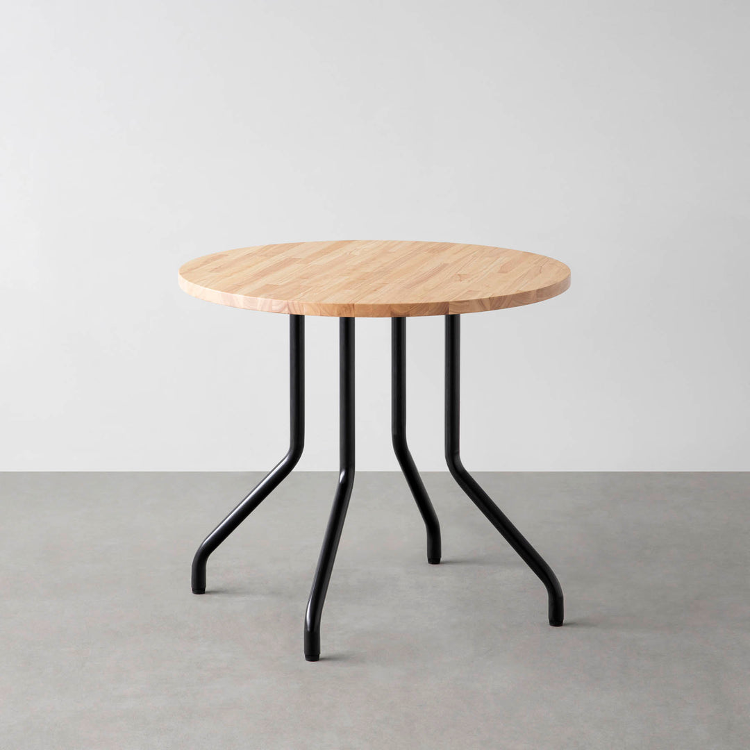 THE CAFE TABLE / ラバーウッド Black Steel 4本脚 × ラウンド φ61