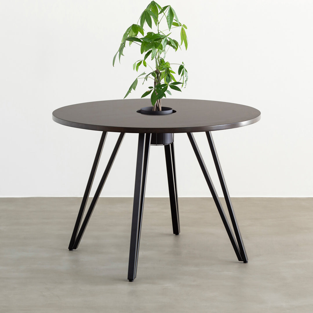 THE CAFE TABLE / ラバーウッド Black Steel トライアングル 4pin