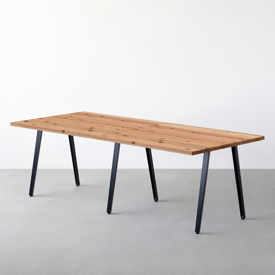 THE TABLE / 無垢 杉 × Black Steel × W181 - 250cm – KANADEMONO