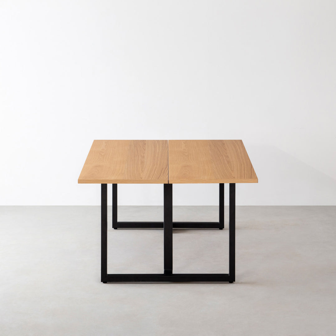 THE TABLE / ホワイトオーク × Tube T - Black Steel × W100 - 180cm