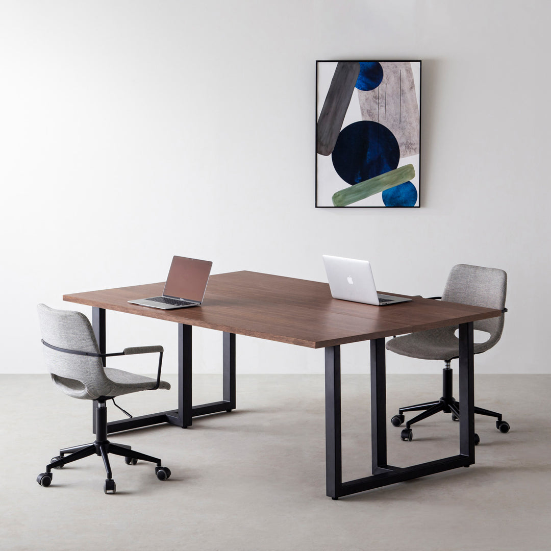 THE TABLE / ウォルナット × Tube T - Black Steel × W100 - 180cm