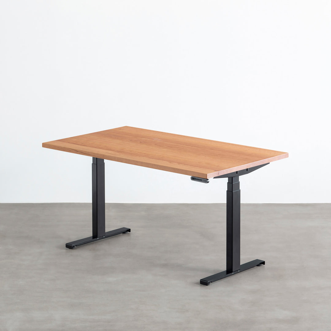 THE TABLE / 無垢 ブラックチェリー × スマート電動昇降脚 – KANADEMONO