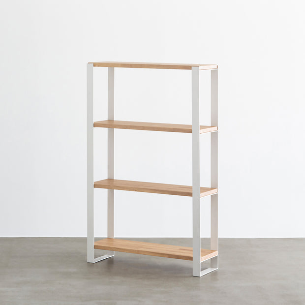 THE SHELF / ラバーウッド アッシュグレー × White Steel – KANADEMONO