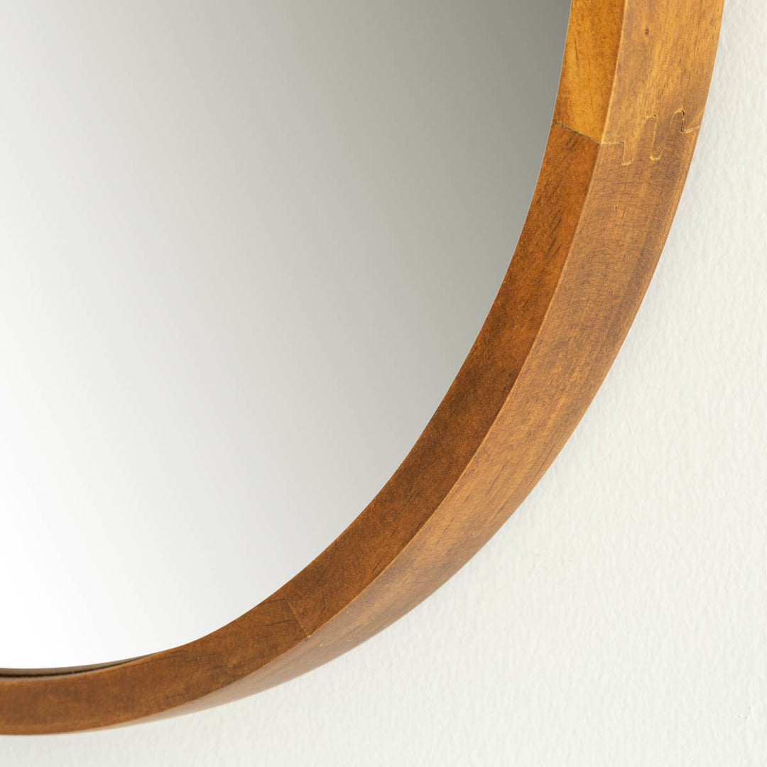 パイン無垢材 ラウンド ウォールミラー – KANADEMONO