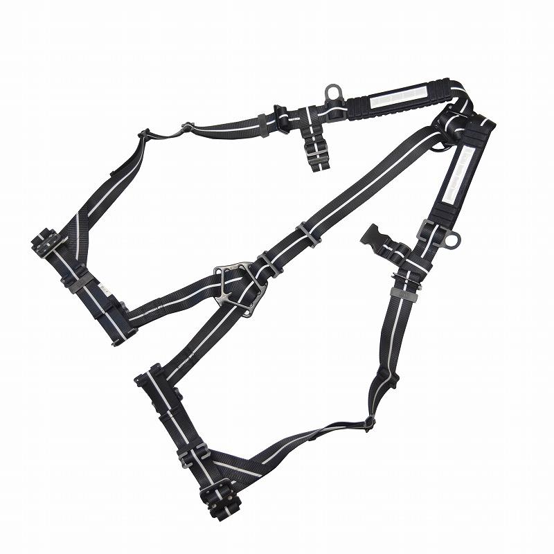 KH(基陽) ハーネス Y型 鳶忍者 HYSL－ML 黒 / 反射