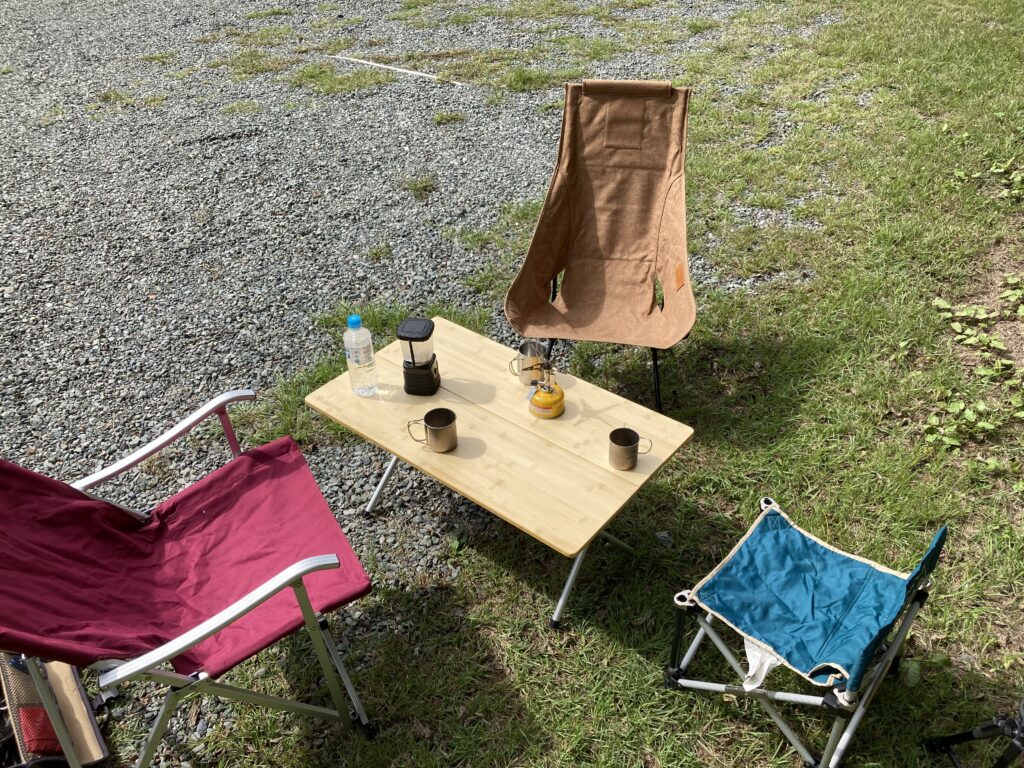 ワンアクションローテーブル竹/5秒でセット！スノーピークの折りたたみ