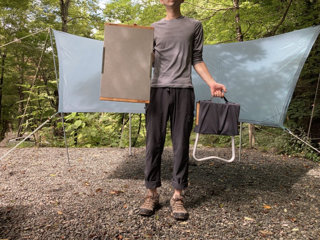 Myテーブル竹 /2秒でセット！スノーピークの折りたたみ ローテーブル