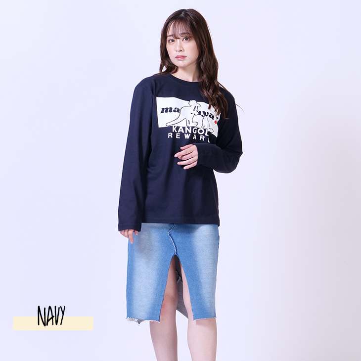 完全受注生産】 まんさや×KANGOL REWARD コラボ長袖Tシャツ