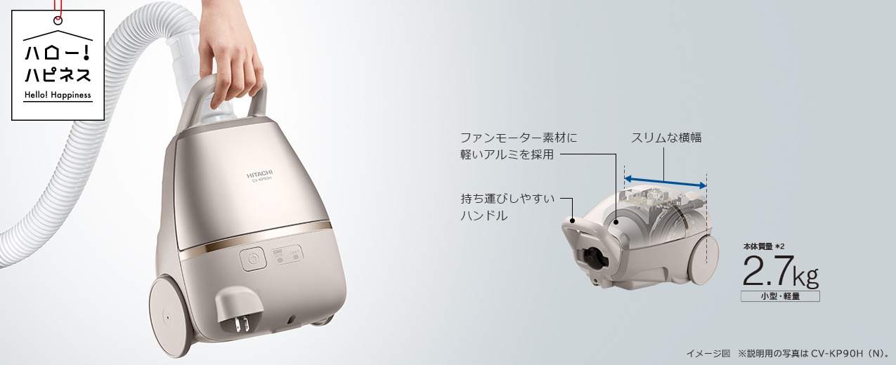 紙パック式クリーナー CV-KV70H ： クリーナー ： 日立の家電品