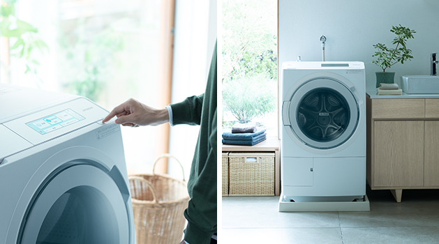 特長：液体洗剤・柔軟剤 自動投入 ： 洗濯乾燥機 ビッグドラム BD