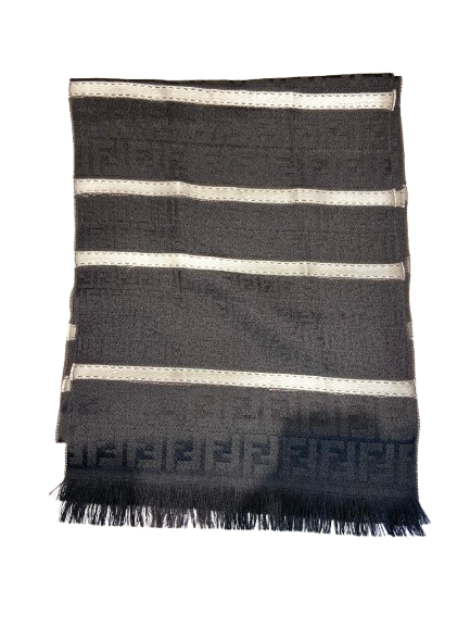 FENDI フェンディ ロゴ、ズッカ柄 スカーフ ファッション・衣類 シルク