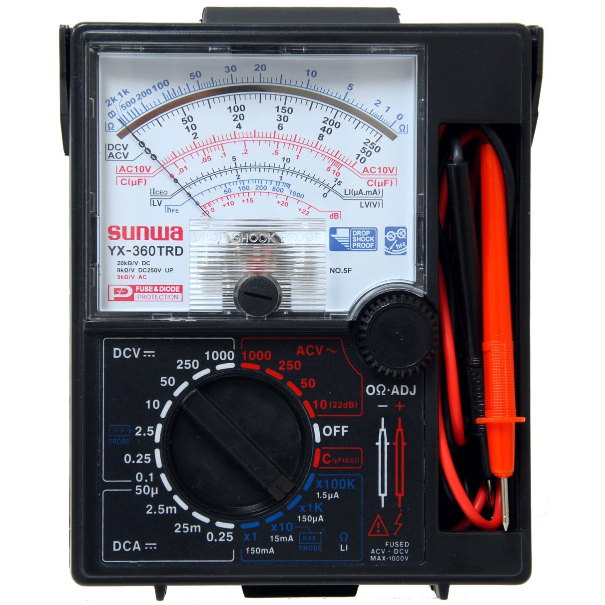 Sunwa YX360-TRD 7-Function 16-Range Analog Multimeter With One