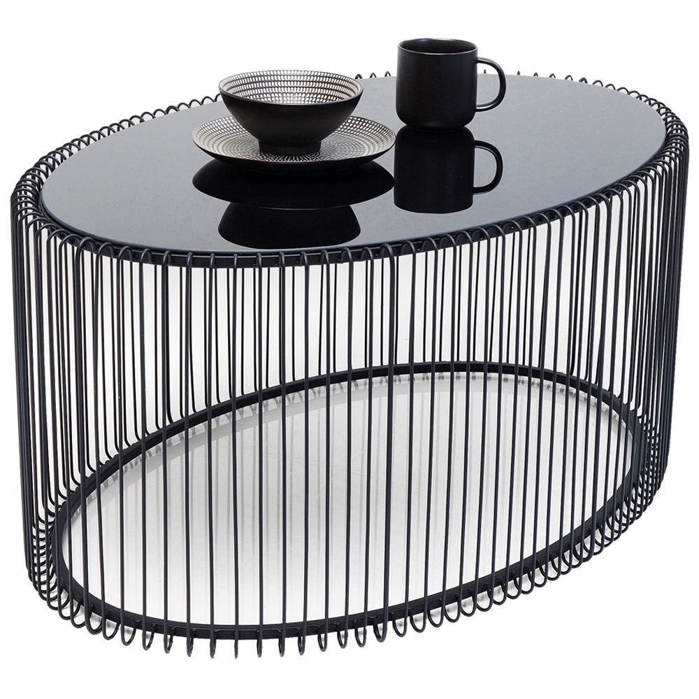 ワイヤーウーノブラック60x90cm リビングテーブル/コーヒーテーブル