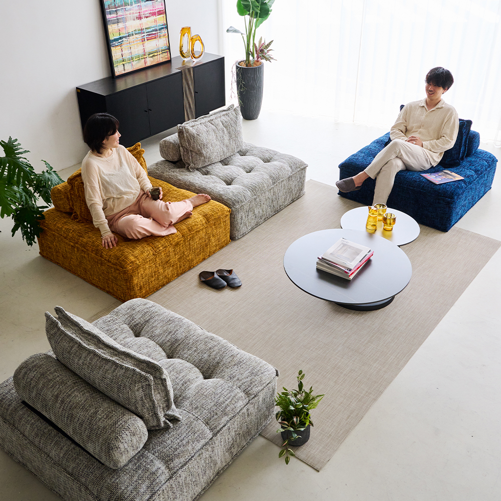 ポルトフィーノ エレメンツ ソファ ブルー - L型ソファー・コーナー