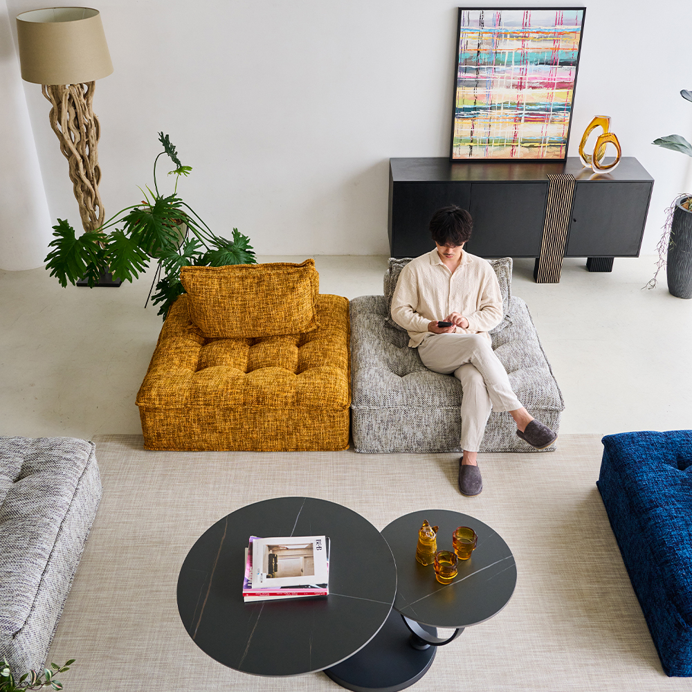 ポルトフィーノ エレメンツ ソファ オレンジ - L型ソファー・コーナー