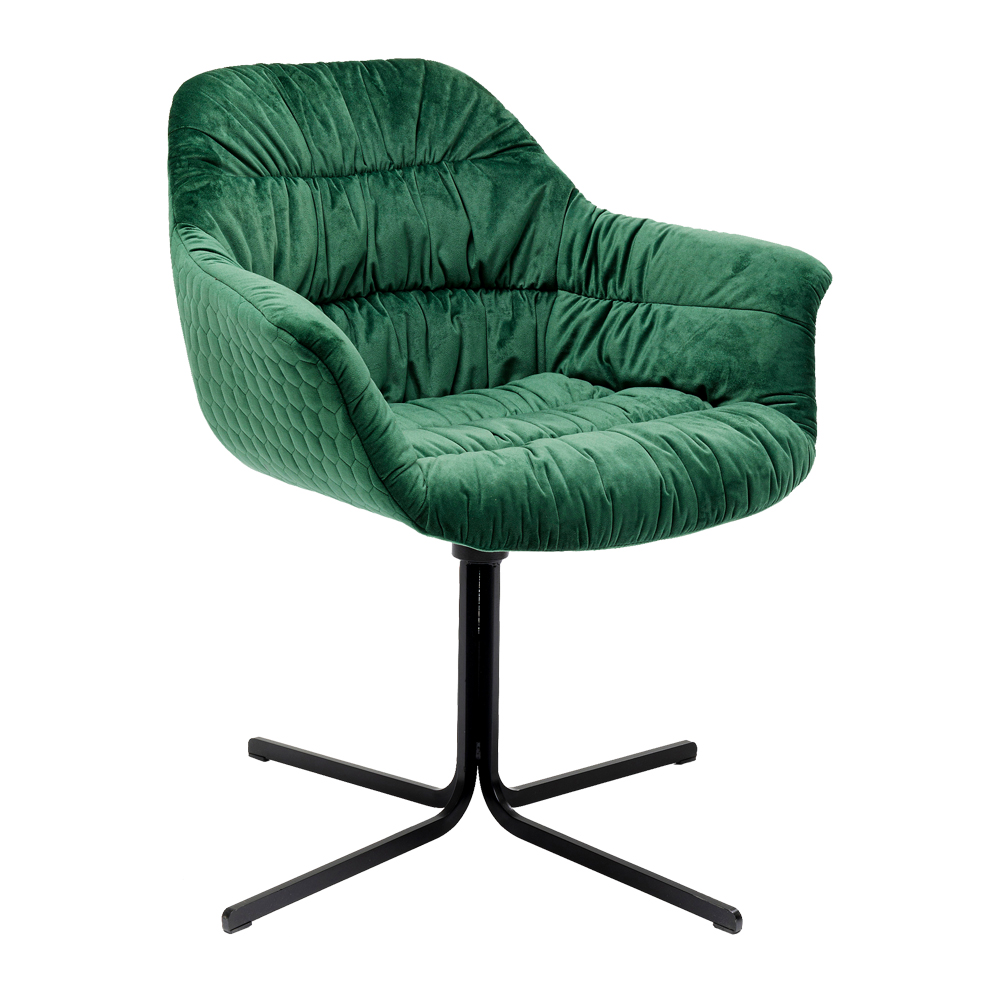 廃番】コルマール グリーン スウィベルアームチェア - ダイニング