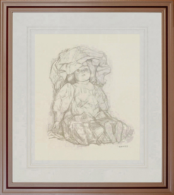 小磯良平「「フランス人形」原画デッサン」 | 加藤版画 ― 昭和9年創立