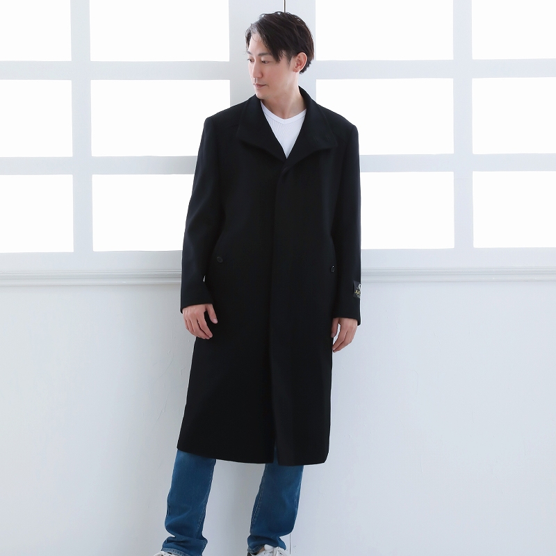 カシミヤコート メンズ カシミヤ100% ロングコート スタンドカラー