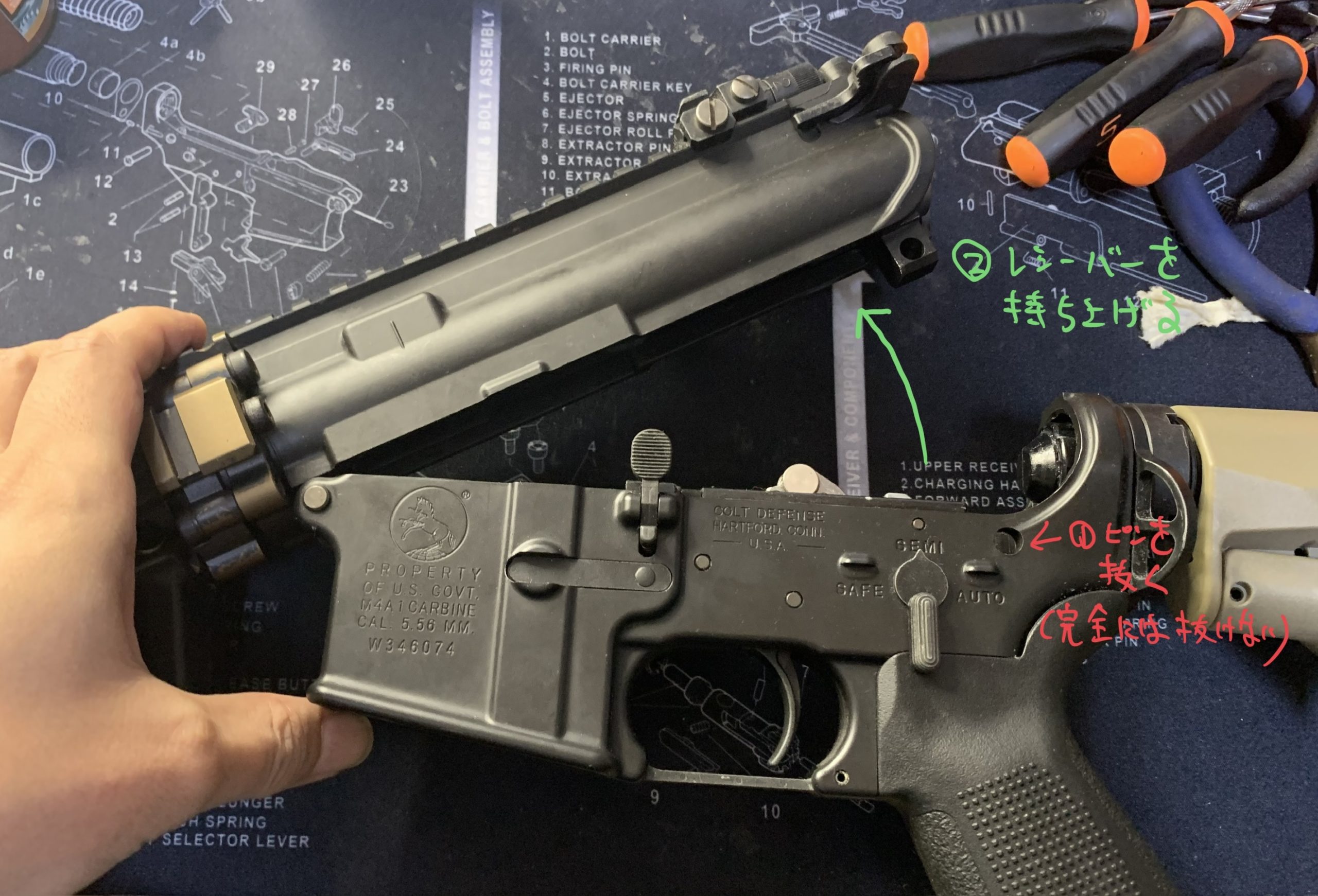 東京マルイ CQBR ブロック1 アッパーレシーバーの分解とカスタム
