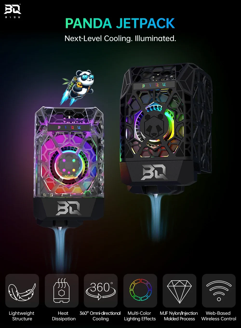 BIQU Panda Jetpack V2 Lightweight Extruder Cover for Bambu Lab P1