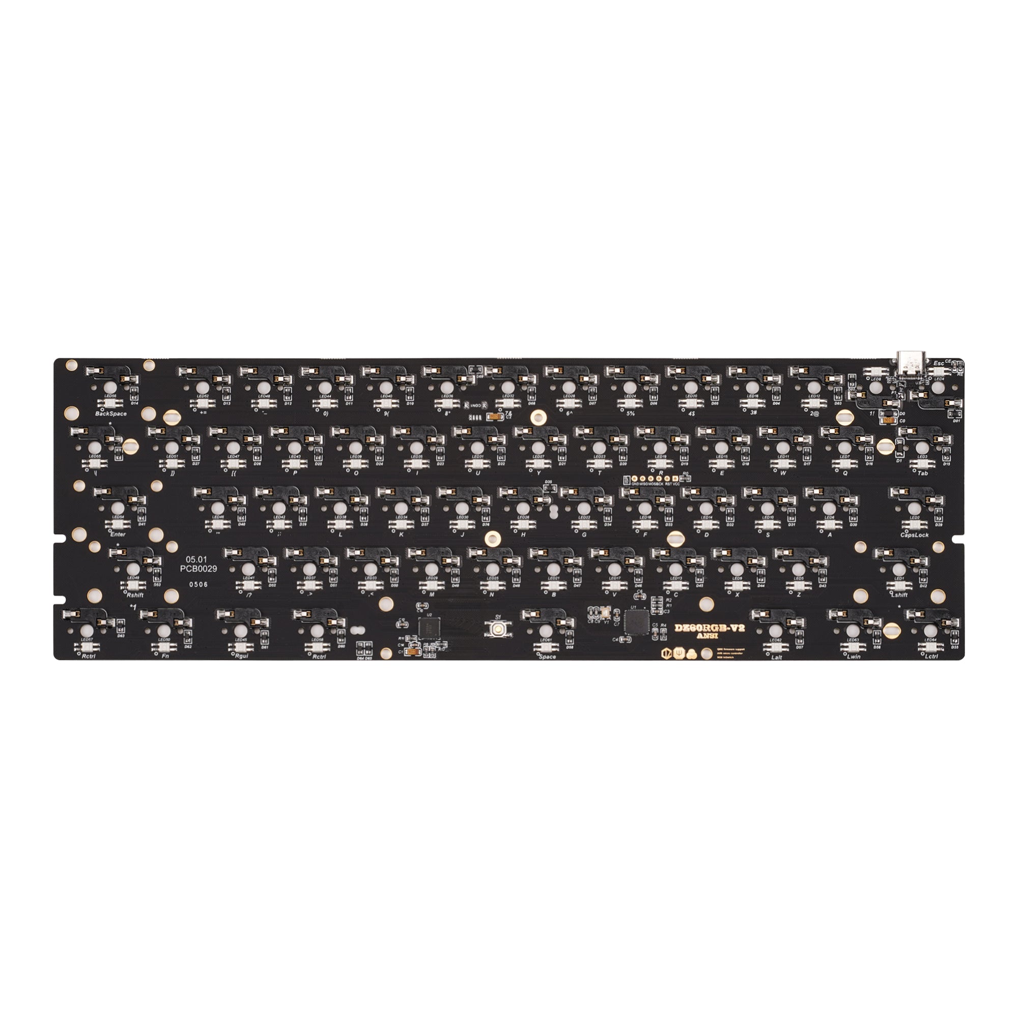 DZ60RGB-ANSI v2 Hot Swap Mechanical keyboard PCB – KBDfans
