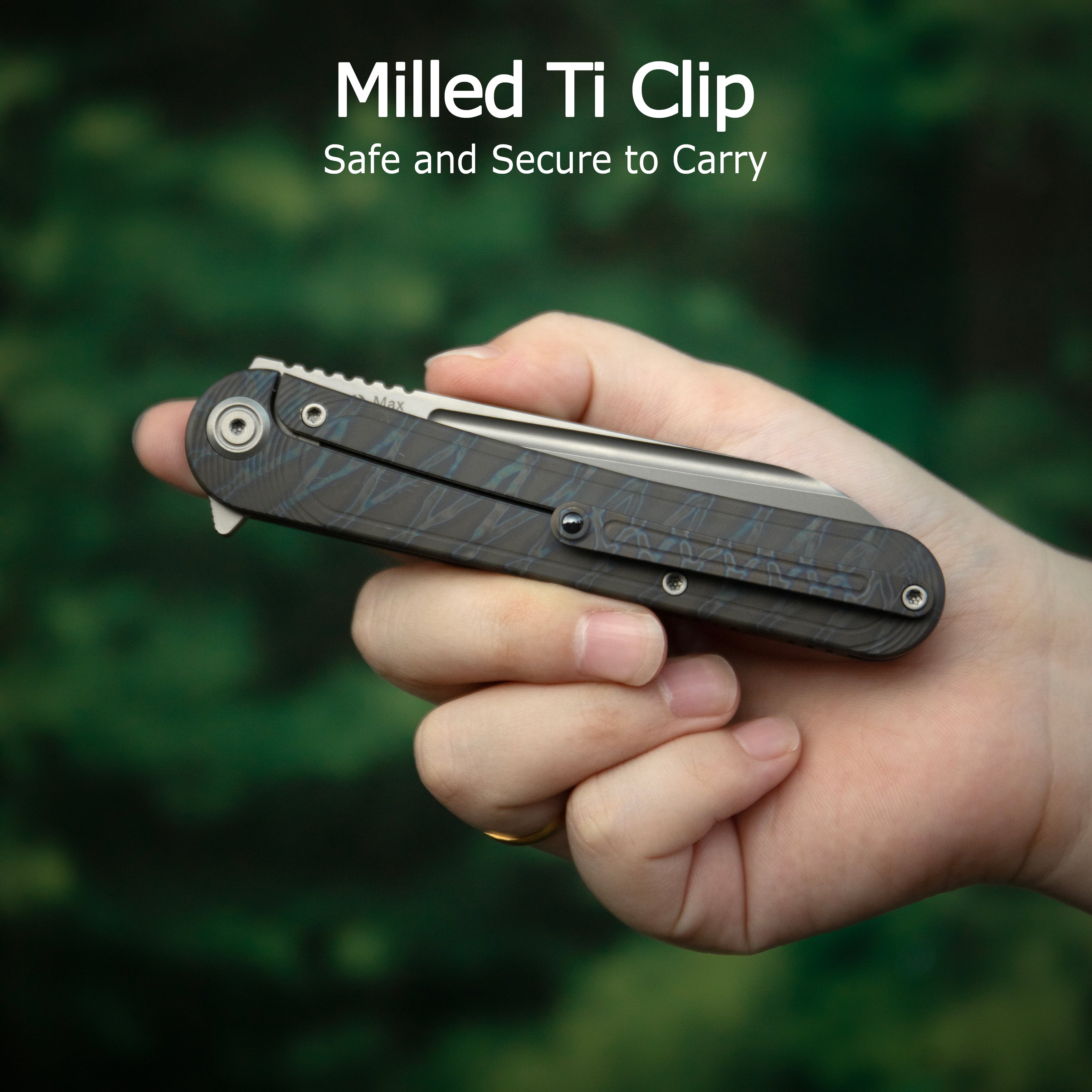 KB Dandy Frame Lock Gentlemans Pocket Folding Knife Flame Ti Handle 3.