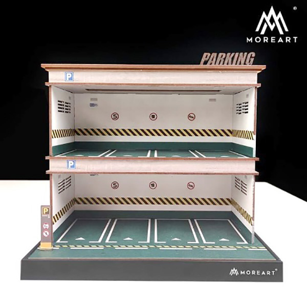 ミニカーショップ ケンボックス 1/64スケール 2階建て駐車場 ジオラマ