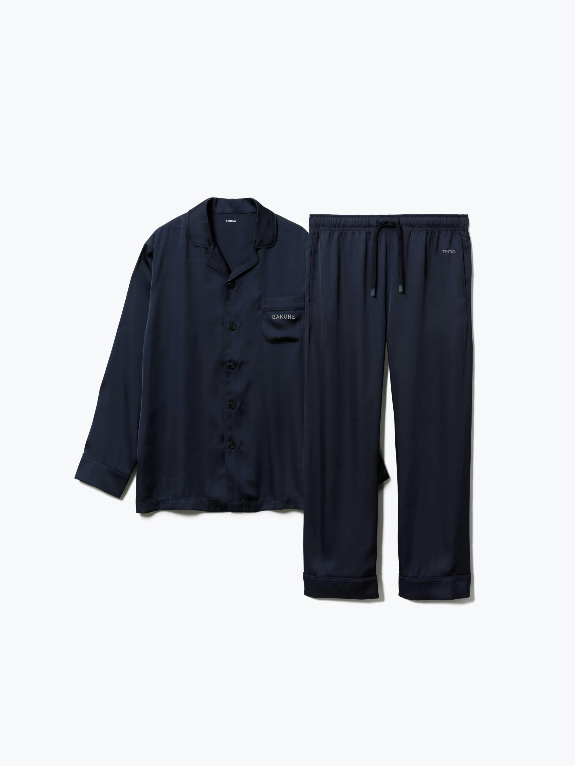 BAKUNE パジャマ サテン / 上下セット（長袖シャツ・ロングパンツ