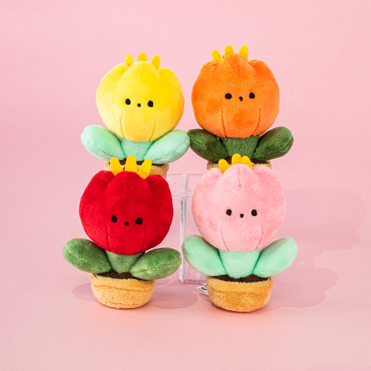 Tulip stuffed toy key chain/Pink/Haruna Sudo