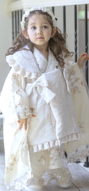 花刺繍チュールレース着物ワンピース＆ 被布セット コーデ CC0746