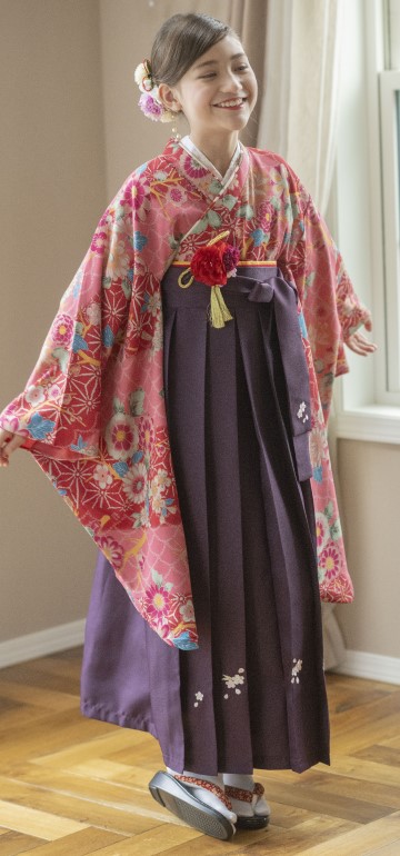 着付け簡単袴セット 刺繍入り コーデ HAKAST18｜キャサリンコテージ