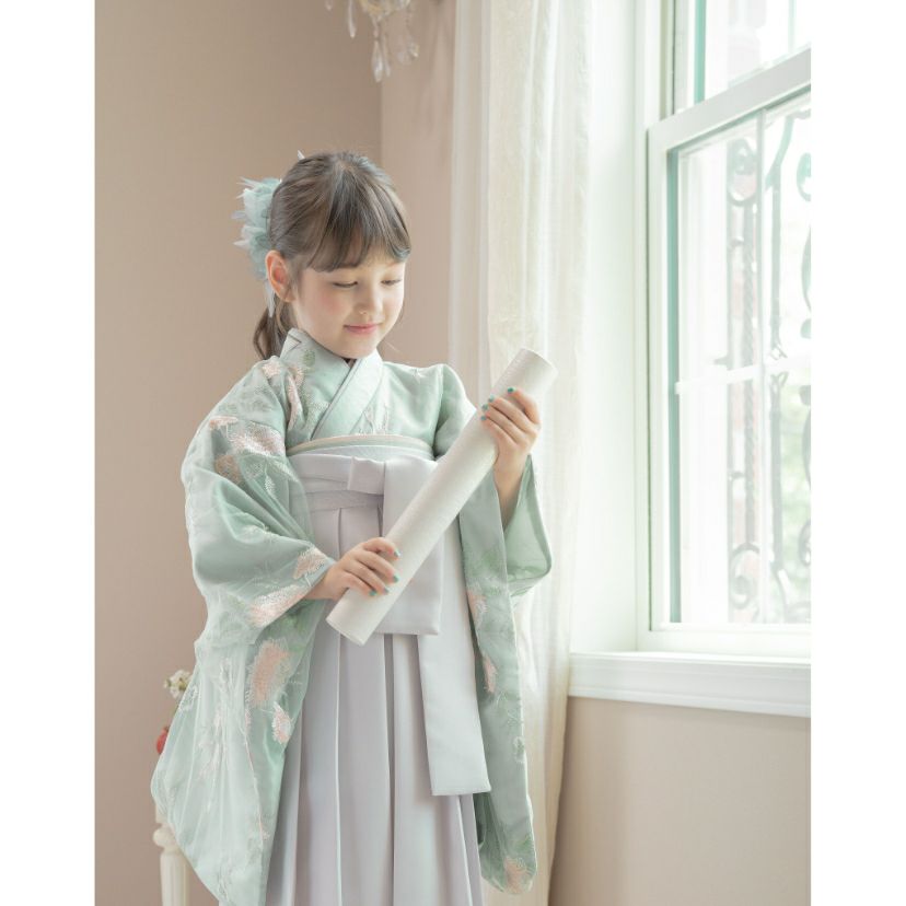 送料無料【卒服最終セール超目玉】卒業式袴 花柄刺繍チュールレース袴