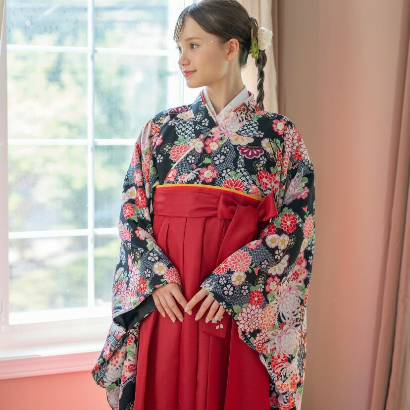 送料無料【卒服最終セール超目玉】袴一体型オールインワン 脇